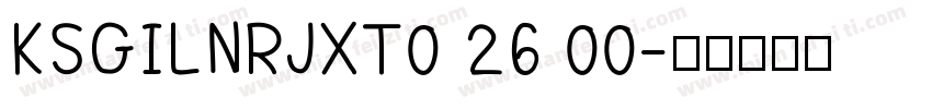KSGILNRJXT0 26 00字体转换